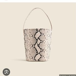 J.Crew Berkeley Bucket Bag in Snake print